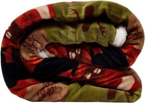 img 1 attached to Уютное укрытие с пледом Carstens JP525 Soft Sherpa Plush Throw Blanket - Patchwork Lodge