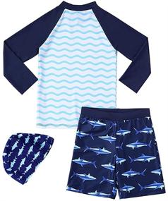 img 3 attached to 🦈 Toddler Sleeve Shark Swimsuit Guard: Boys' Clothing and Swim Protection