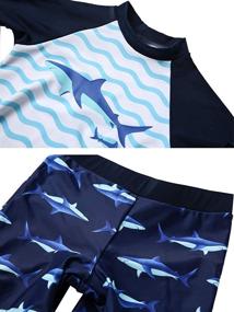 img 2 attached to 🦈 Toddler Sleeve Shark Swimsuit Guard: Boys' Clothing and Swim Protection