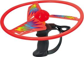 img 4 attached to Explore the Skies with Discovery Toys Sky Spin Flying Aerial Disc Launcher – Engaging STEM Toy for Kids 6 Years and Up