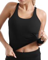 👚 zeeshy women's padded sports bra yoga tank tops logo