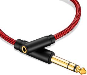 img 4 attached to 🎧 20Ft Male to Female Headphone Adapter 6.35mm to 3.5mm Stereo Cord, TRS 1/4 to 1/8 Conversion for Guitar Amps, Keyboards, Home Theater, or Mixing Console