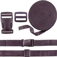 🎒 heatoe 26 yd 1 inch nylon webbing strap with 24 set of quick release buckle kits - ideal for backpack repairing logo