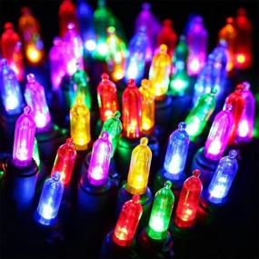 img 4 attached to 🎄 HAYATA 100 LED Clear Bulbs Christmas Lights - 33ft Mini String Light for Outdoor, Indoor, Garden, Landscape, Party, Home, Holiday, Garland, Christmas Tree Decorations - Multi Color Fairy Lighting