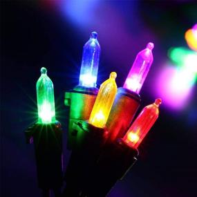 img 3 attached to 🎄 HAYATA 100 LED Clear Bulbs Christmas Lights - 33ft Mini String Light for Outdoor, Indoor, Garden, Landscape, Party, Home, Holiday, Garland, Christmas Tree Decorations - Multi Color Fairy Lighting