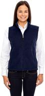 ash city core 365 ladies journey fleece vest: stylish and comfortable women's outerwear logo