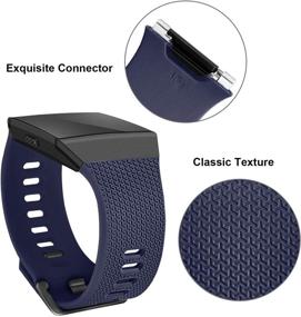 img 3 attached to 📱 SKYLET 3-Pack Soft Sport Replacement Wristbands for Fitbit Ionic Smart Watch - Compatible with Fitbit Ionic Bands for Men and Women, with Buckle (Black, Navy Blue, Dark Green - Small)