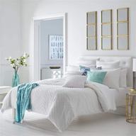 🛏️ trina turk freya comforter set - stylish queen size bedding in white logo