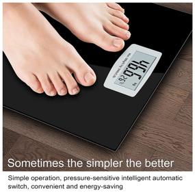 img 2 attached to 👣 Bucanim Digital Bathroom Scale: High Precision Body Weight Scales with Temperature Function and Fitness Tracker - 396 pounds Capacity (450-b)