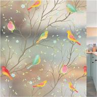 🐦 non-adhesive bird window film clings - vinyl decals for glass, ideal for window privacy, room decor, home office, bathroom, kids study room logo