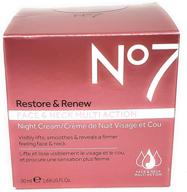 no7 restore & renew multi action night cream - 1.69oz: overnight skin nourishment for renewal and restoration logo