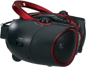 img 1 attached to JENSEN CD-490 Portable Stereo CD Player: AM/FM Radio, Aux Line-In - Red and Black