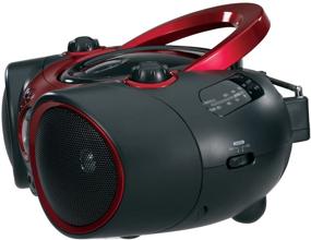 img 2 attached to JENSEN CD-490 Portable Stereo CD Player: AM/FM Radio, Aux Line-In - Red and Black
