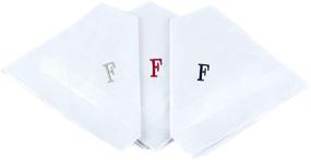 img 4 attached to Initial Men's Accessories: Boxed Cotton Handkerchiefs for a Stylish Touch