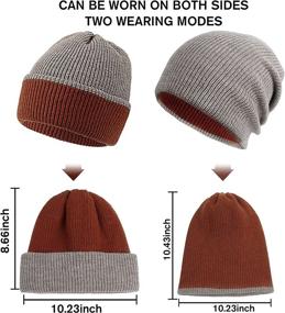 img 2 attached to 🧢 Warm Unisex Slouchy Beanie with Brim - Crazy Era 2 Pack Winter Hat, Knit Cuffed Skullies & Beanies for Men and Women