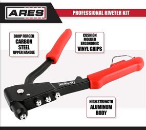 img 2 attached to 🔧 High-Performance ARES 70017 Pop Rivet Gun - Includes 60 Rivets in Multiple Sizes for Sheet Metal, Auto, and Duct Work Applications