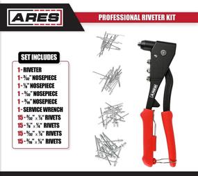 img 3 attached to 🔧 High-Performance ARES 70017 Pop Rivet Gun - Includes 60 Rivets in Multiple Sizes for Sheet Metal, Auto, and Duct Work Applications