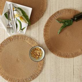 img 1 attached to 🍽️ DII Natural Diameter Placemats Collection