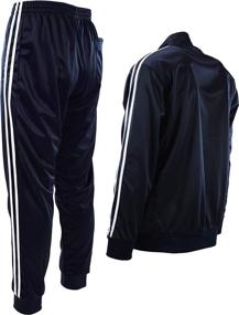 img 1 attached to Athletic Tracksuit Set for Men - 2-Piece Workout Attire