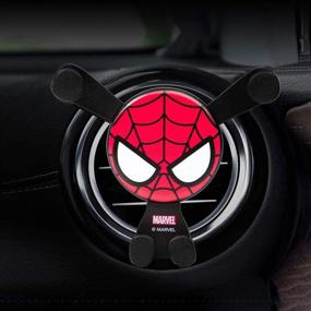 img 3 attached to 🕷️ MINISO Marvel Car Phone Mount: Air Vent Cell Phone Holder, Easy Clamp Cradle for 4"-6.5" Devices - Compatible with iPhone X/8/7/Plus/6S/5S, Samsung Galaxy S9/S8/S7/S6/S5, Google Pixel, LG, Huawei - Spider Man