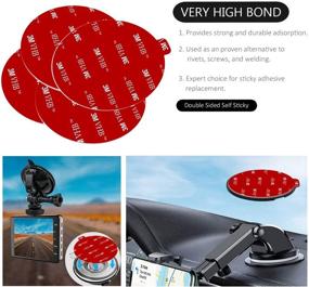 img 1 attached to 6-Pack Dashboard Pad Mounting Disk Replacement Kit - AZXYI Very High Bond Adhesive, Double-Sided Stickers for Suction Cup Dashboard Phone Holder & Windshield Car Mount