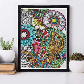 img 3 attached to Mandala Cross Stitch Kits Decor14 2×18 1Inch