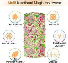 img 3 attached to JOEYOUNG Multifunctional Headwear: Bandana, Neck Gaiter, Head Wrap, Headband, Balaclava, Magic Scarf