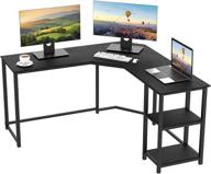 💻 crethydy l-shaped desk with storage - home office computer workstation for gaming, writing, and more логотип