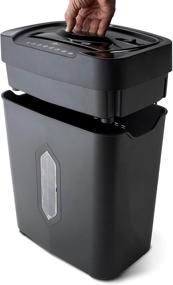 img 1 attached to 🔒 Aurora AU1010MA High-Security 10-Sheet Micro-Cut Paper and Credit Card Shredder with Large 5.2-Gallon Basket and Convenient Lifting Handle