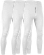 🔥 stay warm and cozy: andrew scott men's 3 pack premium cotton base layer long thermal underwear pants logo