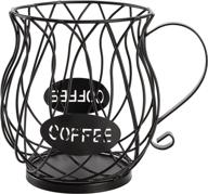 ☕ zeayea coffee pod holder & organizer mug | large capacity k cup coffee capsule basket for counter, coffee table, bar | metal espresso pod keeper storage for home, cafe, hotel | black логотип