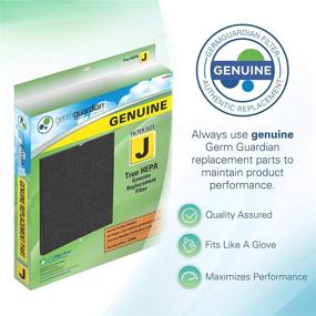 img 2 attached to 🌬️ Germ Guardian FLT5900 True HEPA GENUINE Air Purifier Replacement Filter J with Activated Charcoal Layer for GermGuardian AC5900WCA Purifier