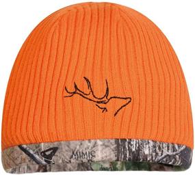 img 4 attached to Versatile EDTREK Waterproof and Windproof Camo Beanie: 🧢 Perfect Hunting Hat in Timber and Blaze Orange Camo