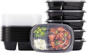 img 3 attached to 🍱 Rubbermaid TakeAlongs Meal Prep Food Storage Container 4.7-Cup, 3-Compartment Container 16-Pack: Organize your Meals with Ease