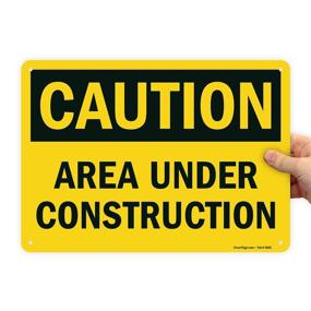 img 4 attached to 🚧 Caution Under Construction SmartSign: Durable Plastic Signage for Safety Measures