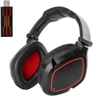 🎧 wireless gaming headset headphones usb for ps5 ps4 pc computer with microphone | over ear stereo | virtual 7.1 surround sound | ps4-compatible logo