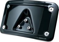 🏍️ kuryakyn 3148 gloss black curved laydown license plate mount with frame for harley-davidson, honda motorcycles, and custom applications – motorcycle accessory logo