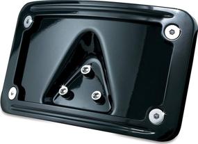 img 2 attached to 🏍️ Kuryakyn 3148 Gloss Black Curved Laydown License Plate Mount with Frame for Harley-Davidson, Honda Motorcycles, and Custom Applications – Motorcycle Accessory