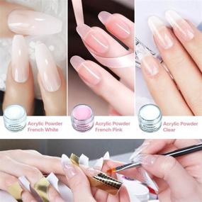 img 3 attached to 💅 Комплект акриловых ногтей Nailabel - полный набор с акриловым порошком, жидким мономером, цветным акриловым порошком, блестками, стразами и инструментами для искусства на ногтях - идеально подходит для наращивания ногтей, декорирования - идеальный подарочный набор в коробке.