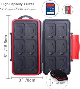 img 3 attached to 📸 SKOLOO Memory Card Holder: Waterproof SD Card Case with 12 Storage Slots for SDHC, SDXC, and TF Cards - Includes 12 Micro SD Card Holder Slots - 1 Set