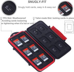 img 2 attached to 📸 SKOLOO Memory Card Holder: Waterproof SD Card Case with 12 Storage Slots for SDHC, SDXC, and TF Cards - Includes 12 Micro SD Card Holder Slots - 1 Set