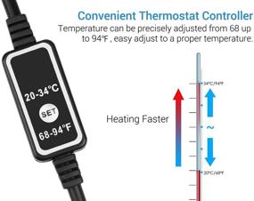 img 2 attached to 🐠 NICREW Submersible Aquarium Heater with Digital Temperature Display and Adjustable External Controller - Ideal for Freshwater & Saltwater Tanks