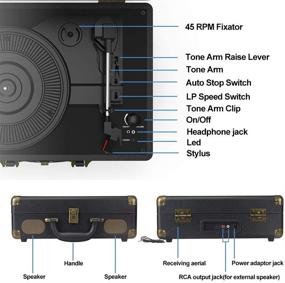 img 3 attached to Улучшенный проигрыватель виниловых пластинок с встроенной функцией Bluetooth-подключения.