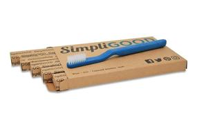 img 2 attached to 🪥 SimpliGOOD Toothbrushes - Soft Ultra-Fine Bristles, BPA-Free Plant Based Plastic Toothbrush - 5 Count, Blue