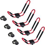 zovota 2 pairs red kayak rack j-bar rack rack sets с 4 ремнями для привязных кулачков логотип