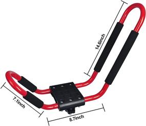 img 3 attached to ZOVOTA 2 Pairs Red Kayak Rack J-Bar Rack Rack Sets с 4 ремнями для привязных кулачков