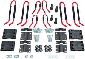 img 1 attached to ZOVOTA 2 Pairs Red Kayak Rack J-Bar Rack Rack Sets с 4 ремнями для привязных кулачков