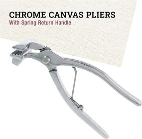 img 3 attached to 2 3/8 Inch Canvas Pliers with Spring Return Handle - US Art Supply Chrome