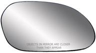 🚗 ford taurus, mercury sable mirror glass with backing plate - fit system, passenger side, non-heated, 3.875" x 6.9375" x 7.25 logo