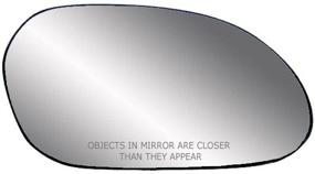 img 2 attached to 🚗 Ford Taurus, Mercury Sable Mirror Glass with Backing Plate - Fit System, Passenger Side, Non-Heated, 3.875" x 6.9375" x 7.25